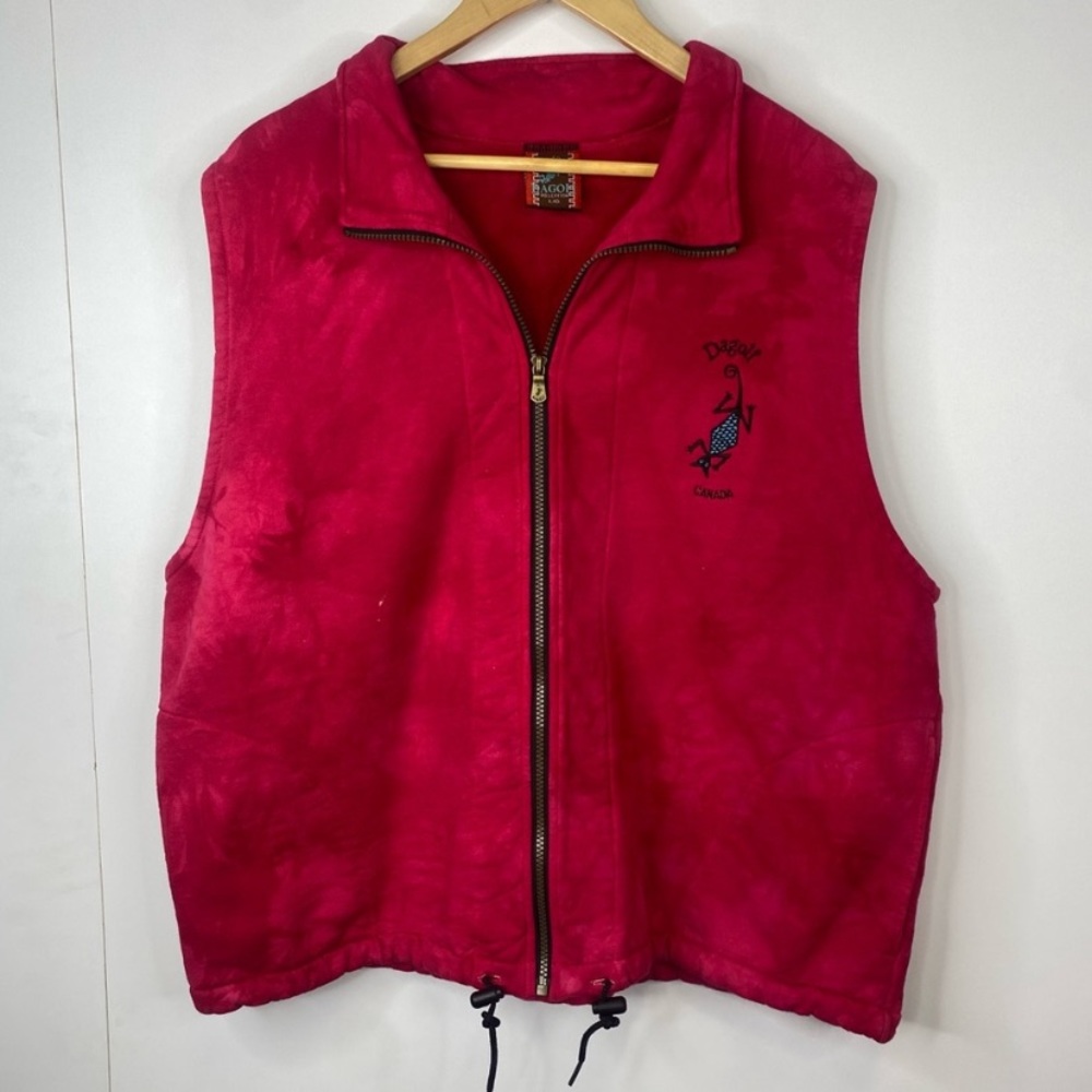 Vintage Dagoli Pink Large Cotton Vest Made In Canada 90's
